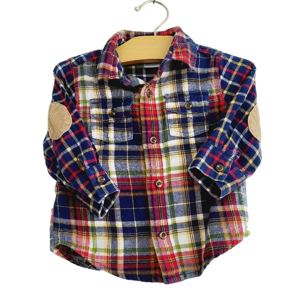 Gymboree 12/18M plaid flannel shirt